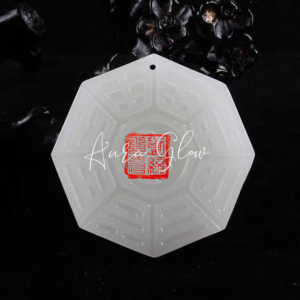 Hetian Jade Pendant of Tai Chi and Bagua Peace Talisman