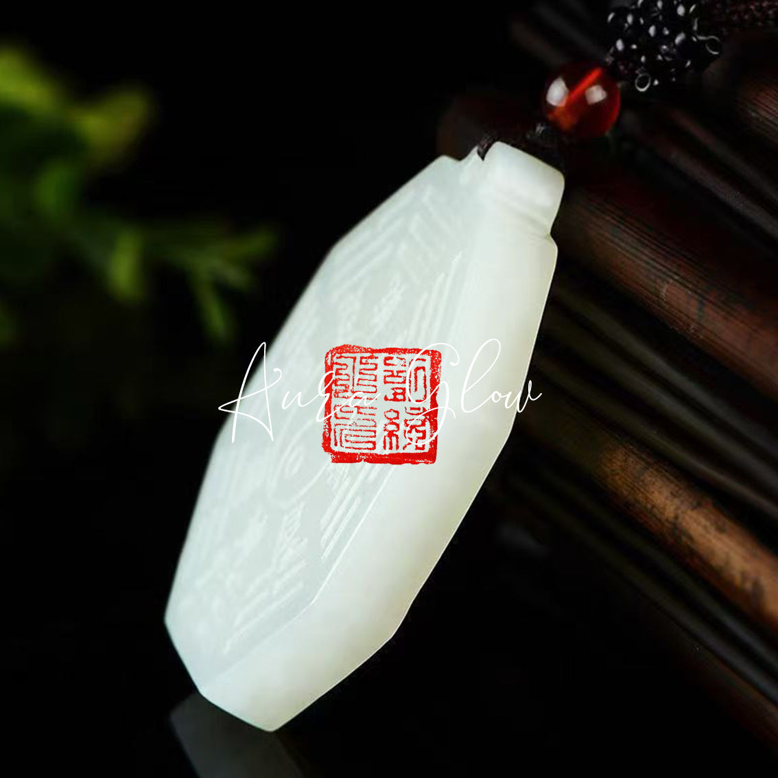 Hetian Jade Pendant of Tai Chi and Bagua Peace Talisman