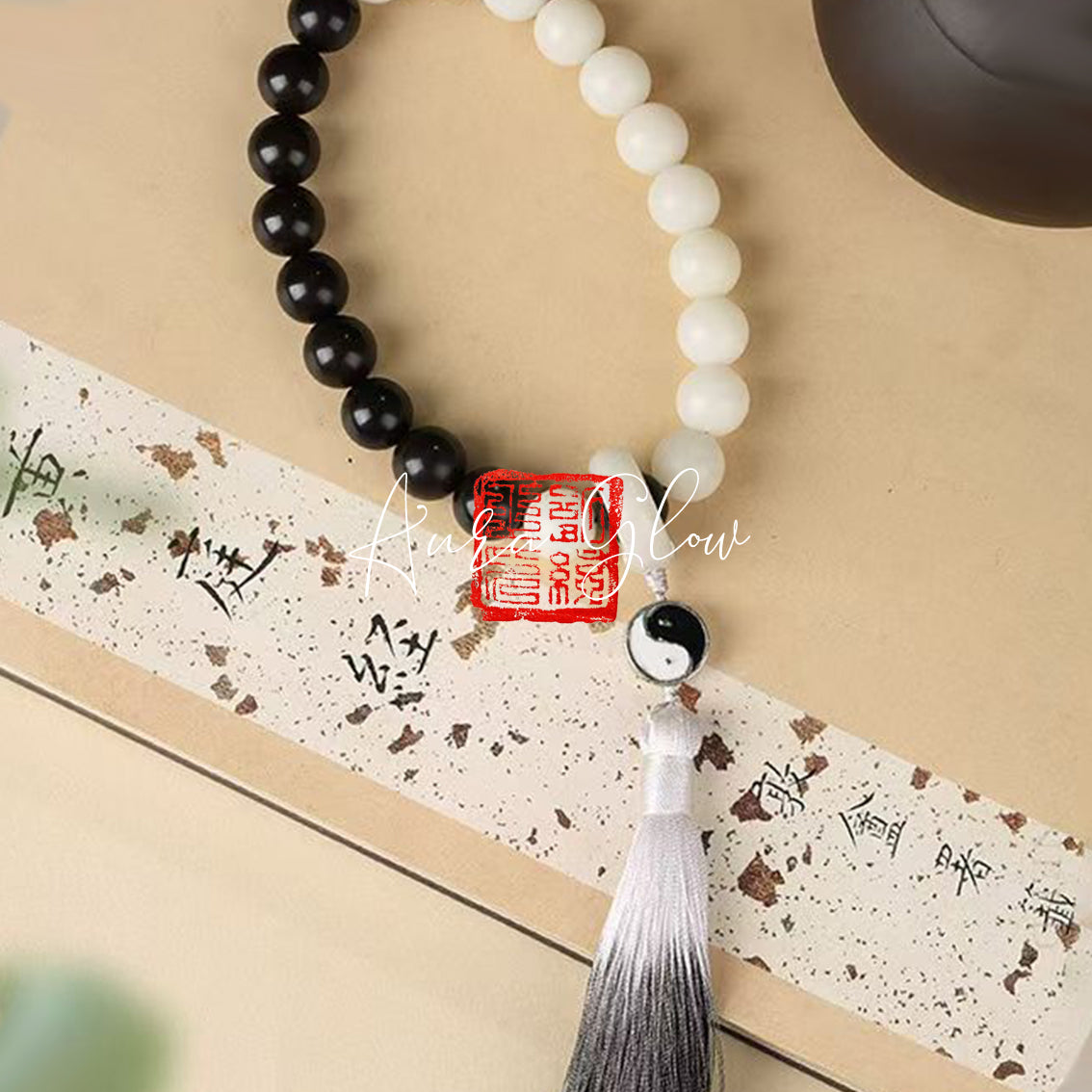 White Jade Bodhi Bracelet and Rosary