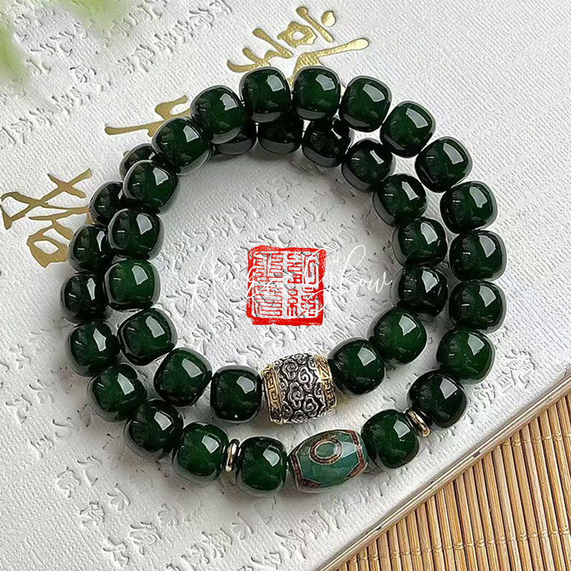 Aged Hearty-core Weathered Bodhi Prayer Beads