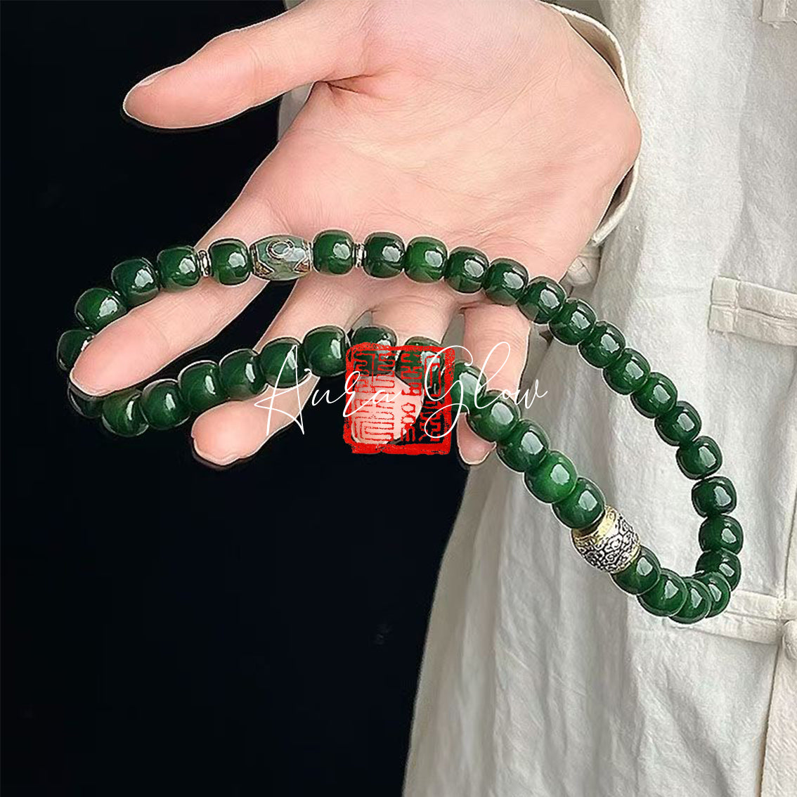 Aged Hearty-core Weathered Bodhi Prayer Beads